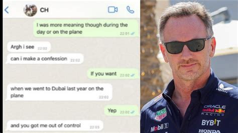 Christian Horner text messages and photographs。